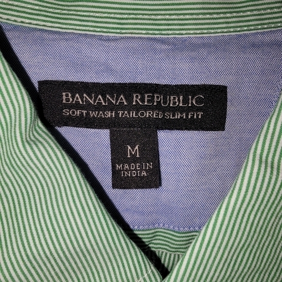 Banana Republic Soft Wash Slim fit men's long sleeve dress shirt - Picture 3 of 4